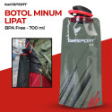 Top Seller - Botol air Minum Lipat Camping Hiking Drinking Bottle 700ml - Varian warna