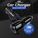 Car Charger dual USB port 3.1A support QC3.0 charger mobil 2 USB