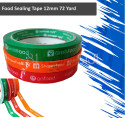 Food Sealing Tape Solasi makanan 12mm 72 Yard (Go Food/GRAB Food/Shopee Food)