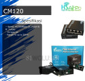 Converter LAN to FO HSAirpo CM120 10/100Mbps A/B with 4 LAN port - 1 pasang