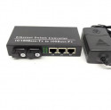 Converter 2 Port Fiber optic to 3 Port LAN 10-100 Base Fast Ethernet Fiber Optic