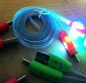 Kabel Data dan Charge (USB Smile LED Transparan)