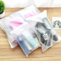 Kantong Plastik PVC pouch Zipper untuk Travel/Bepergian - Matte Transparan