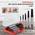 Mata bor Extractor screw Remover kit 5in1 Alat pembuka baut/skrup rusak