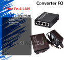 Converter 2 Port FO 4 Port LAN 10/100M Fiber Optic