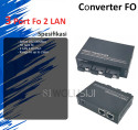 Converter 3 Port FO to 2 Port LAN 10/100Mbps Base Fast Ethernet Fiber Optic