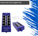 Passive PoE injector 4 Port Gigabit LAN / Gigabit PoE Injektor