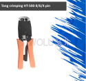 Tang crimping HT-500 Konektor LAN/RJ45 RJ12 RJ11 dengan pemotong dan pengupas kabel